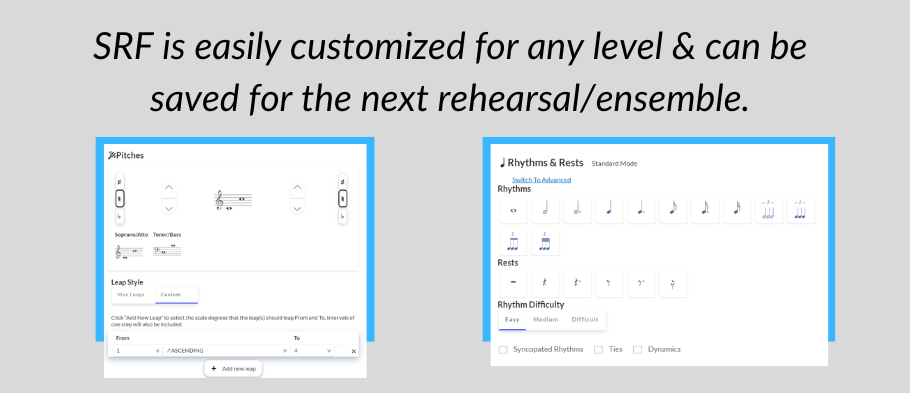 customize your sight reading