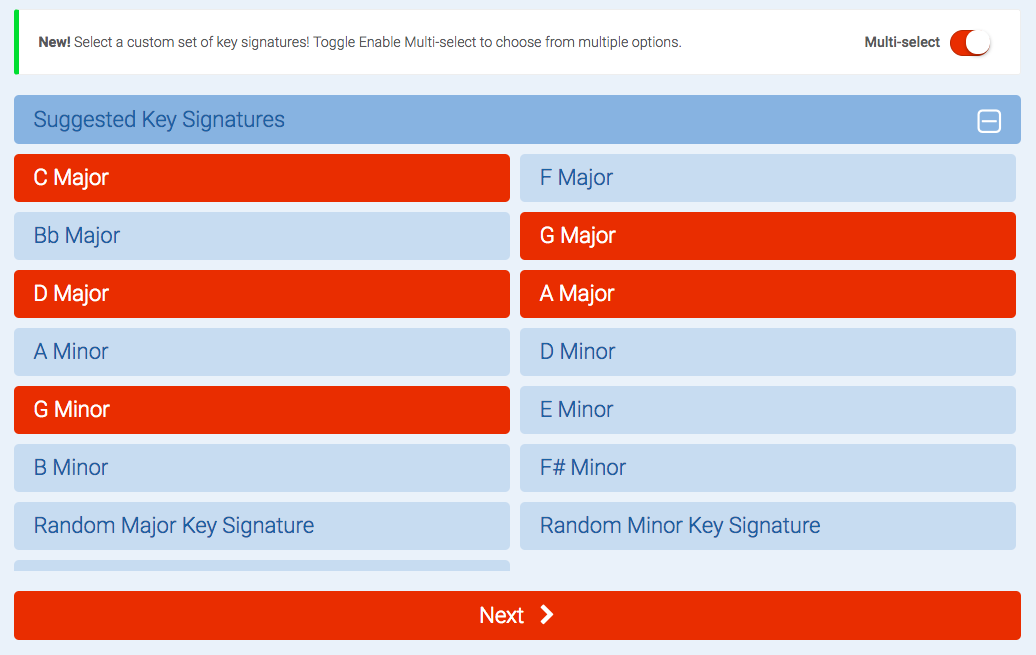 key signature picker