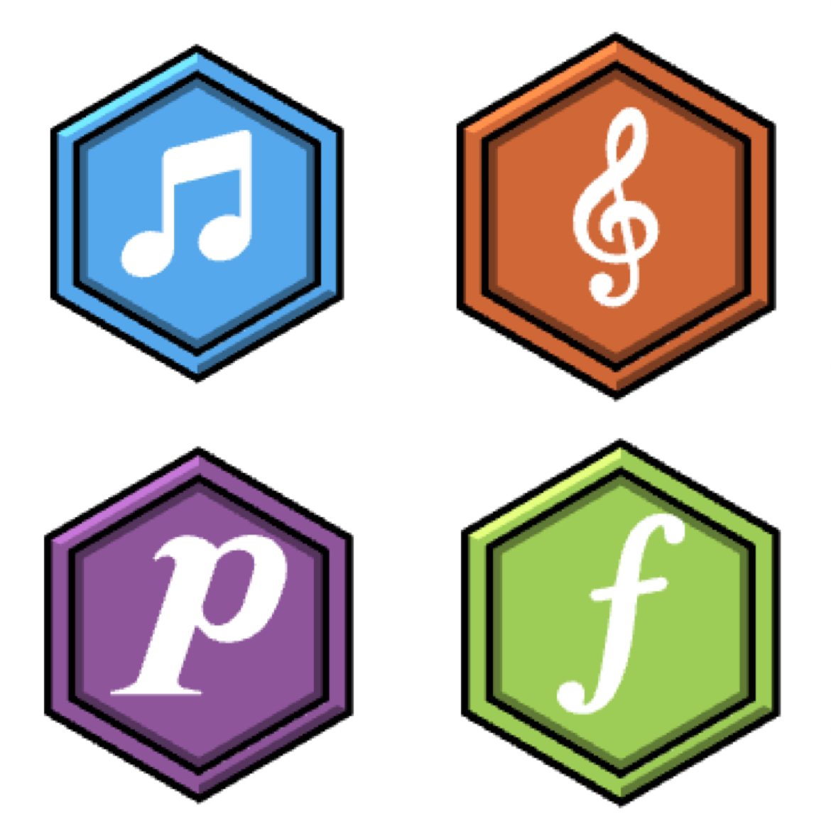 picture of four badges