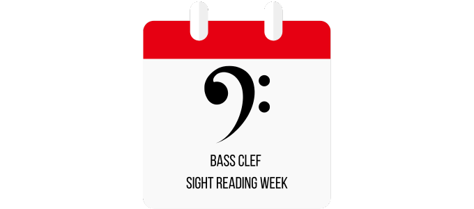 bass clef on calendar
