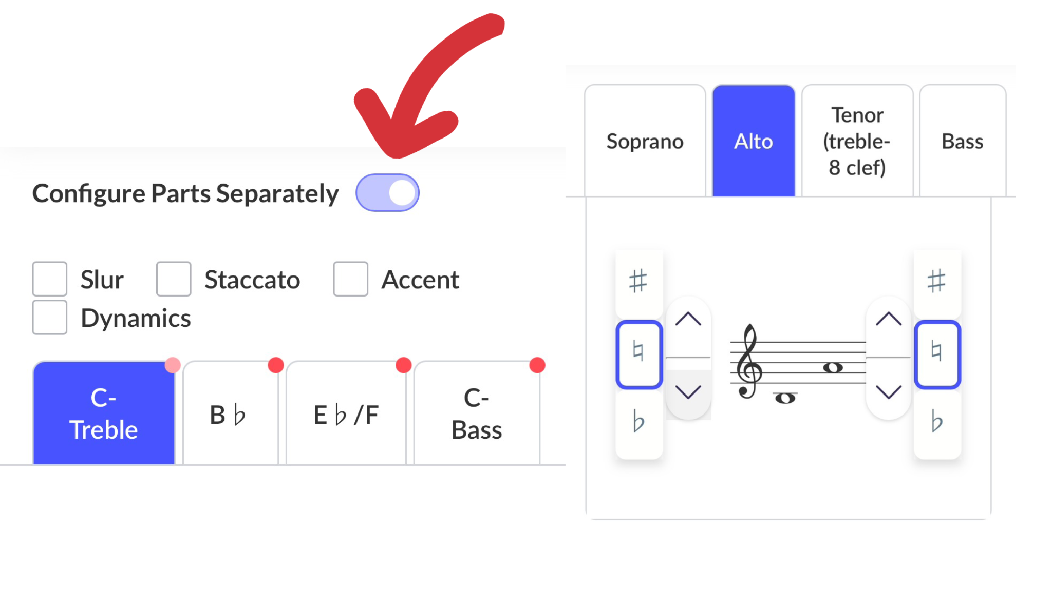Customization in ensemble music.