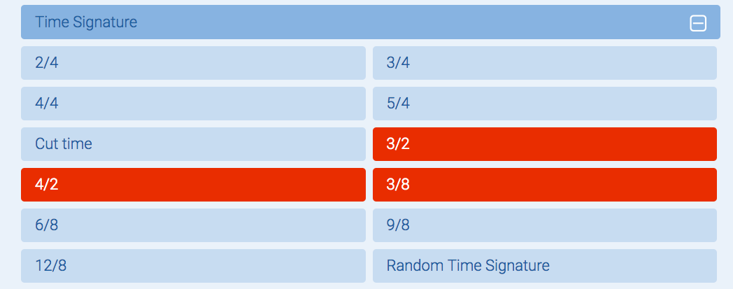 time signature picker