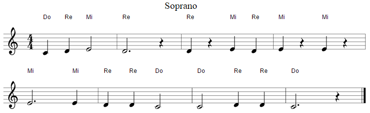 example containing solfege